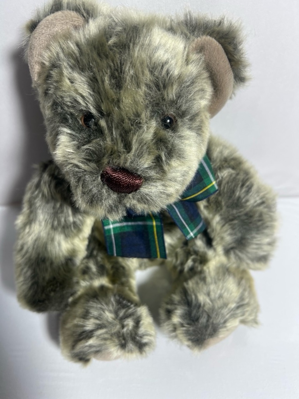 Title: Vintage Russ Berrie Wesley Teddy Bear Plaid Bow